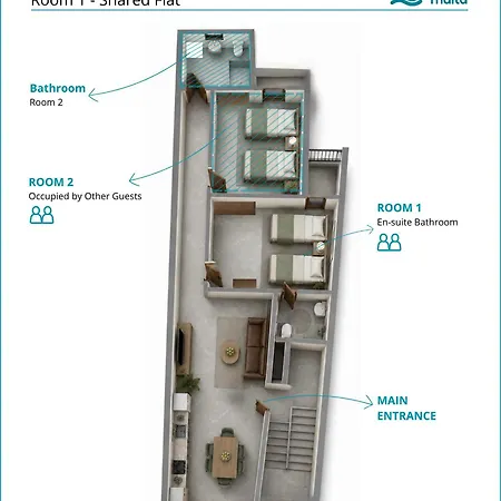 منزل للإقامة F41 Private Ensuite Shared Flat